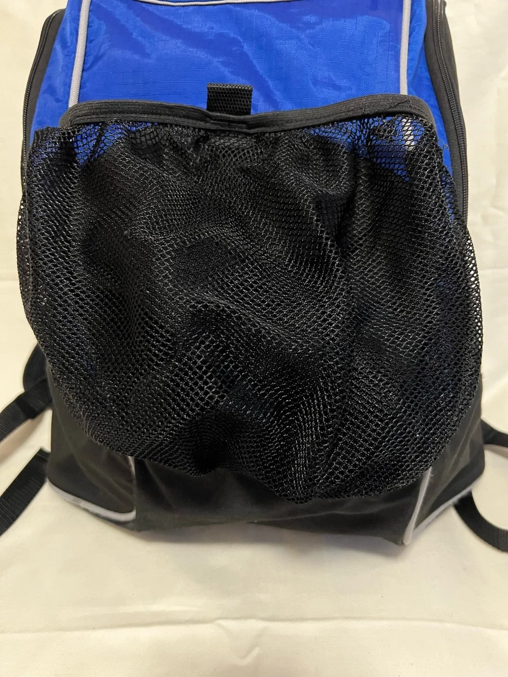 Russell Athletic Royal Blue and Black Soccer Backpack with Front Mesh Pocket
